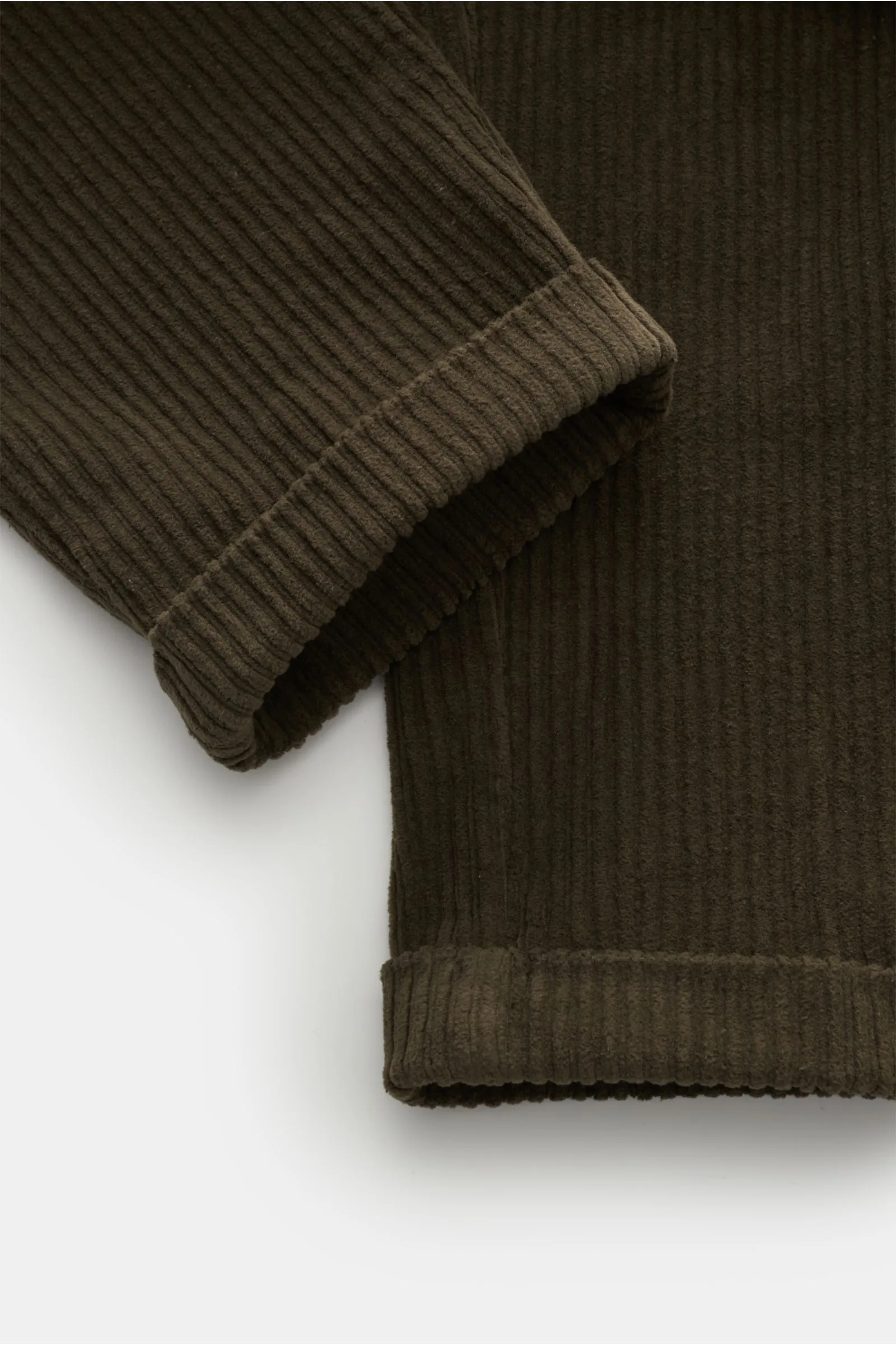 04651/ A TRIP IN A BAG corduroy jogger pants dark olive