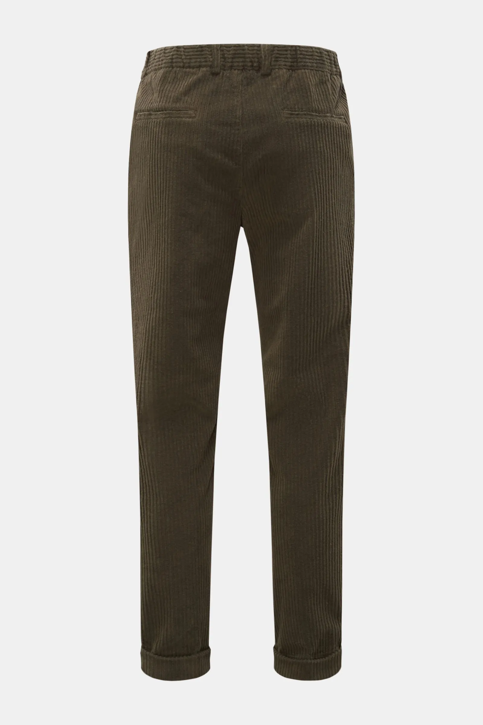 04651/ A TRIP IN A BAG corduroy jogger pants dark olive