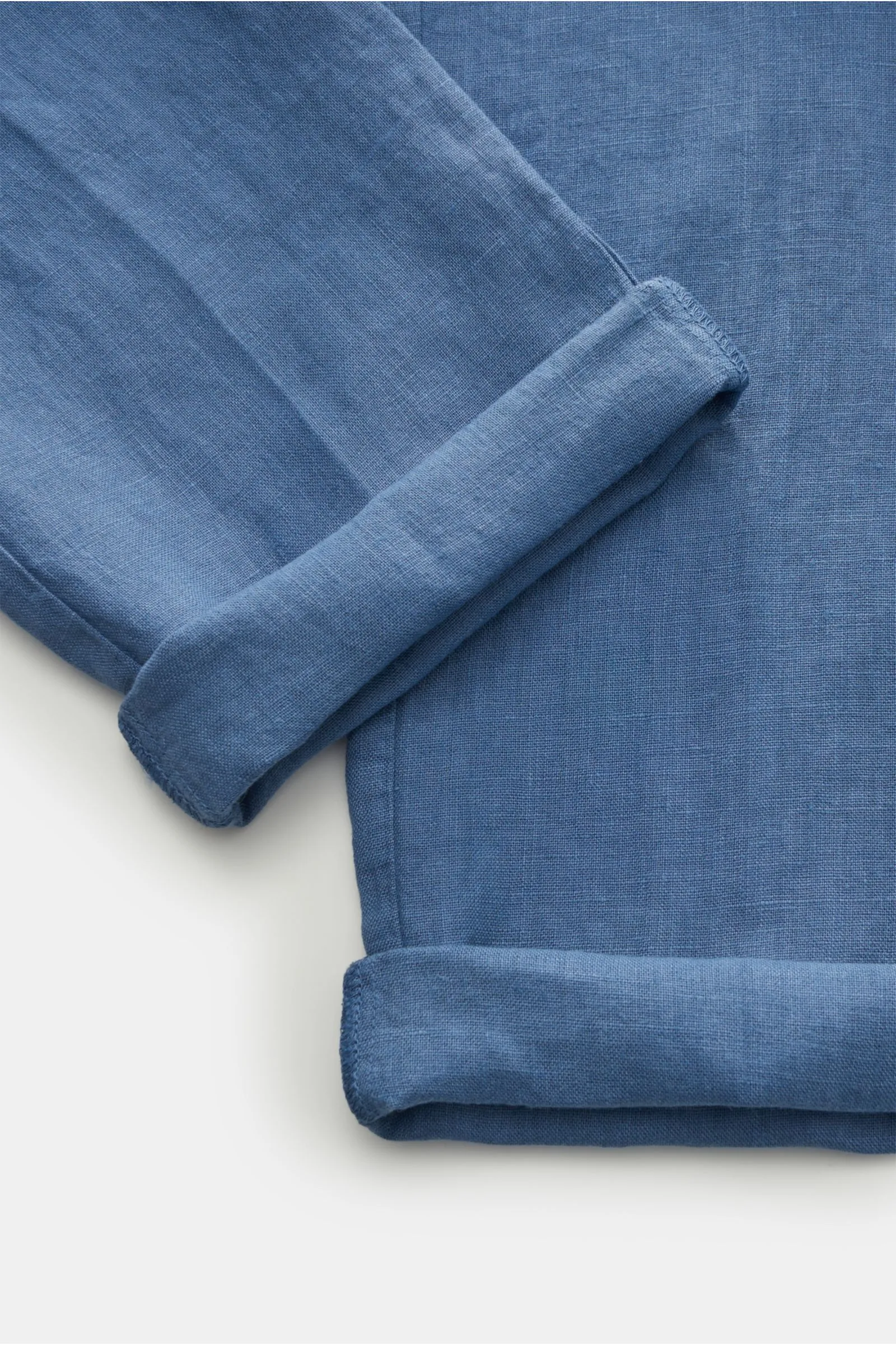 04651/ A TRIP IN A BAG linen jogger pants 'Linen Pant' smoky blue