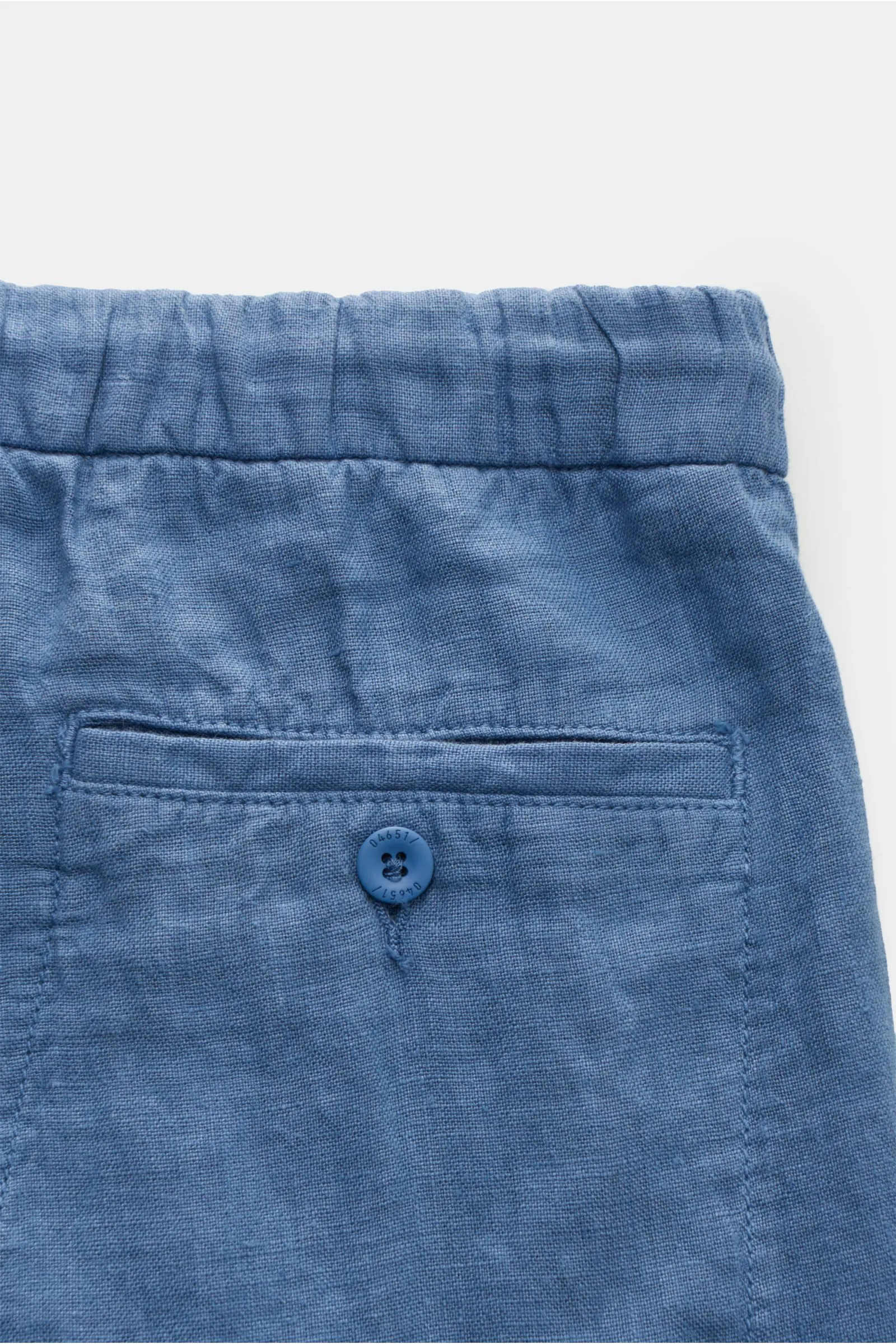 04651/ A TRIP IN A BAG linen jogger pants 'Linen Pant' smoky blue