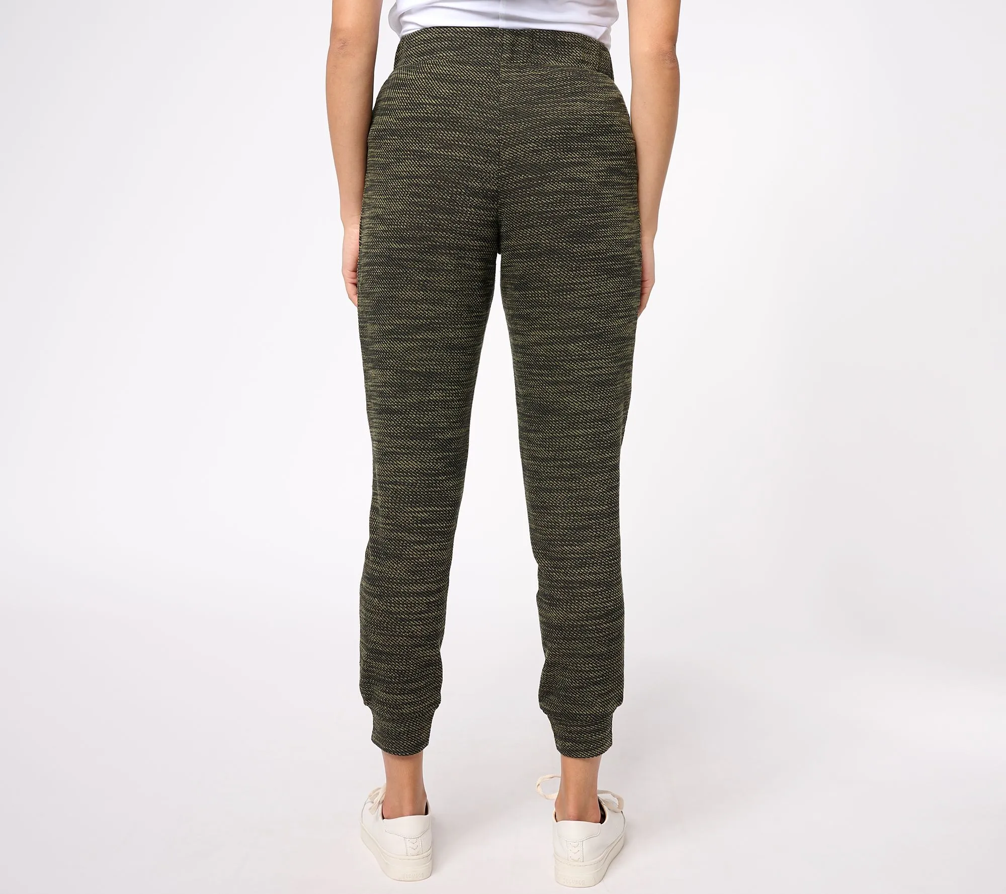 "As Is" LOGO Lounge by Lori Goldstein Petite Knit Jogger Pants