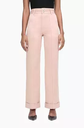 70s Cuffed Straight Jean in Rose