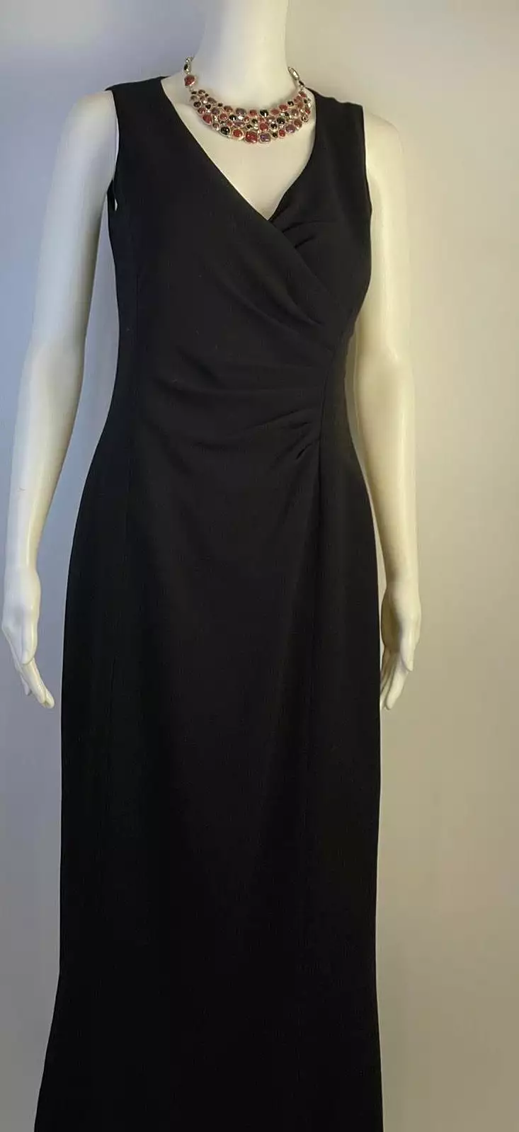 97P 1997 Vintage Chanel Sleeveless Black Maxi Dress FR 40 US 4/6