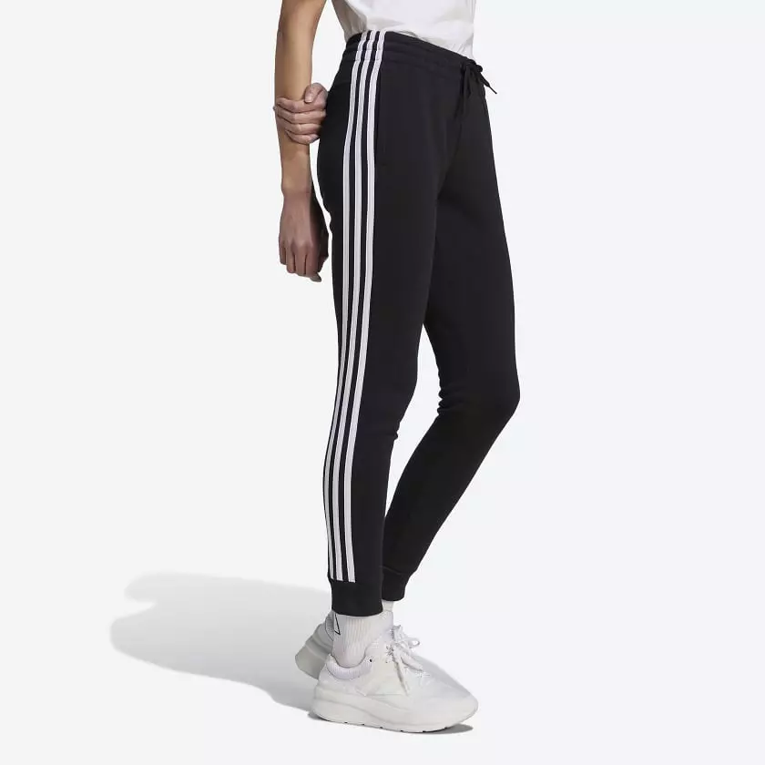 ADIDAS WOMEN'S 3-STRIPES FLEECE PANT BLACK/WHITE