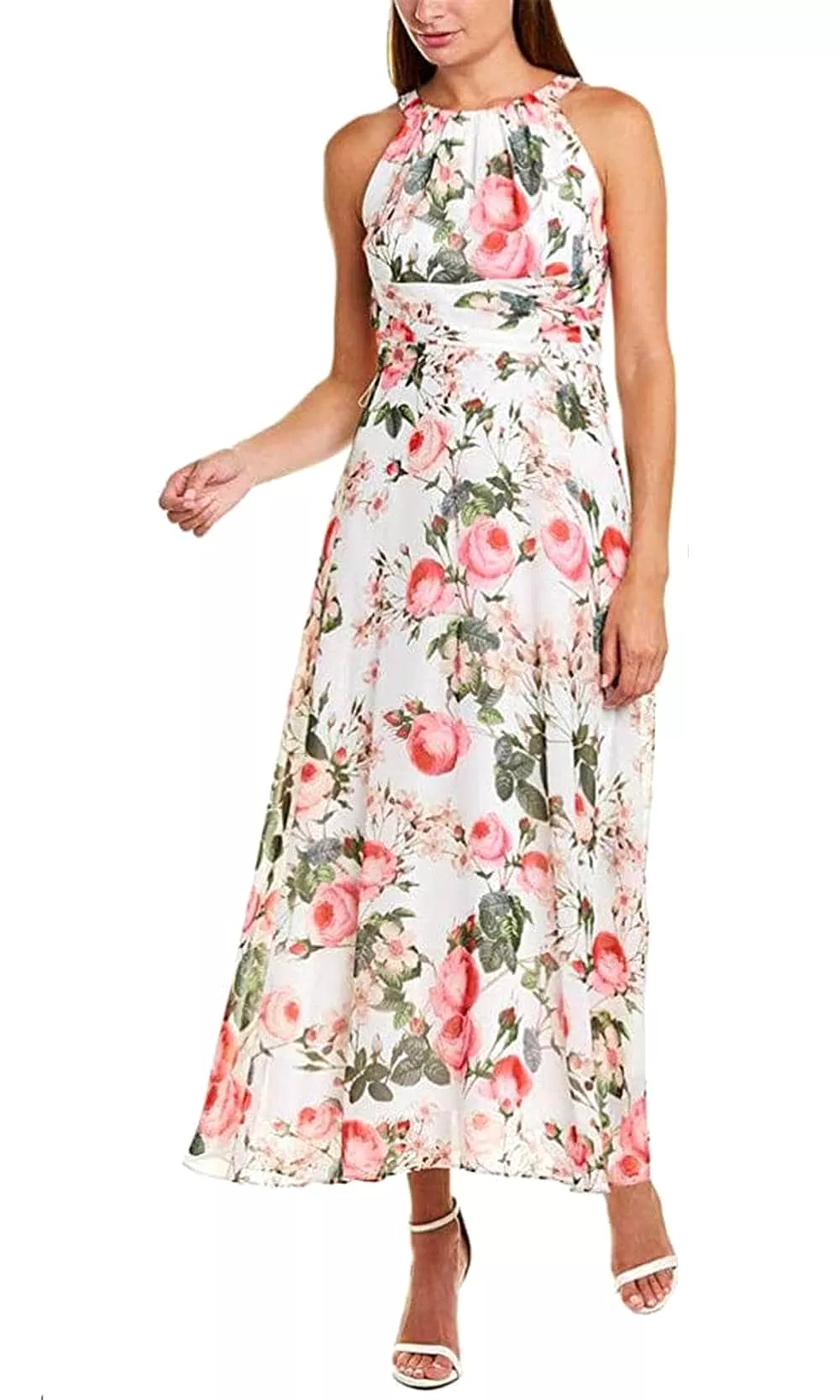 Adrianna Papell AP1D103963 - Sleeveless Halter Neck Long Dress