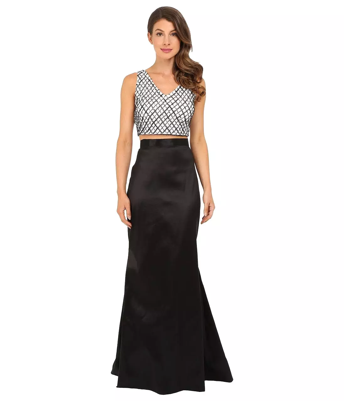 Adrianna Papell - Two-Piece V-Neck Dress 91921660