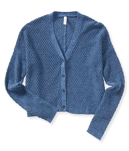 Aeropostale Womens Diamond Honeycomb Cardigan Sweater