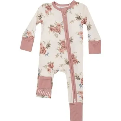 Angel Dear Romantic Roses 2 Way Zipper Romper, Pink