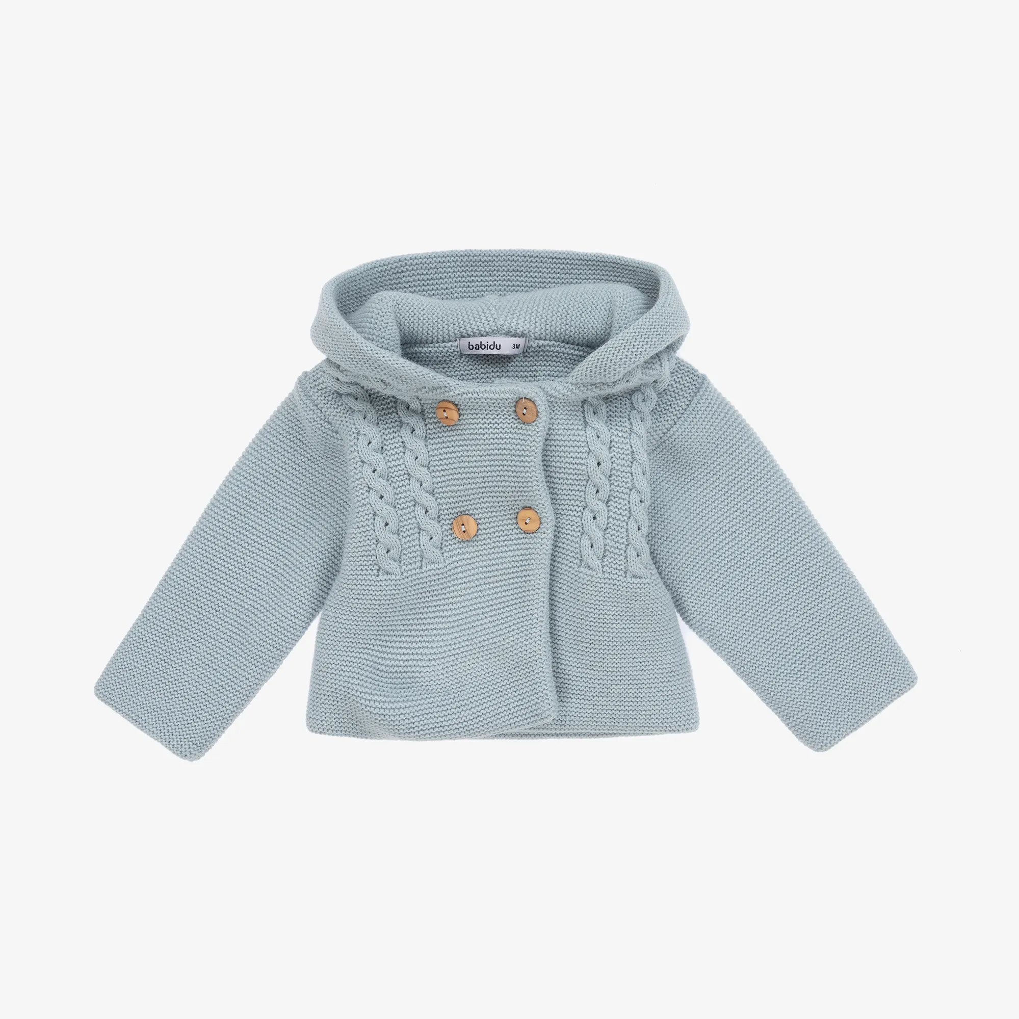 Baby Boys Blue Knitted Pram Coat Set