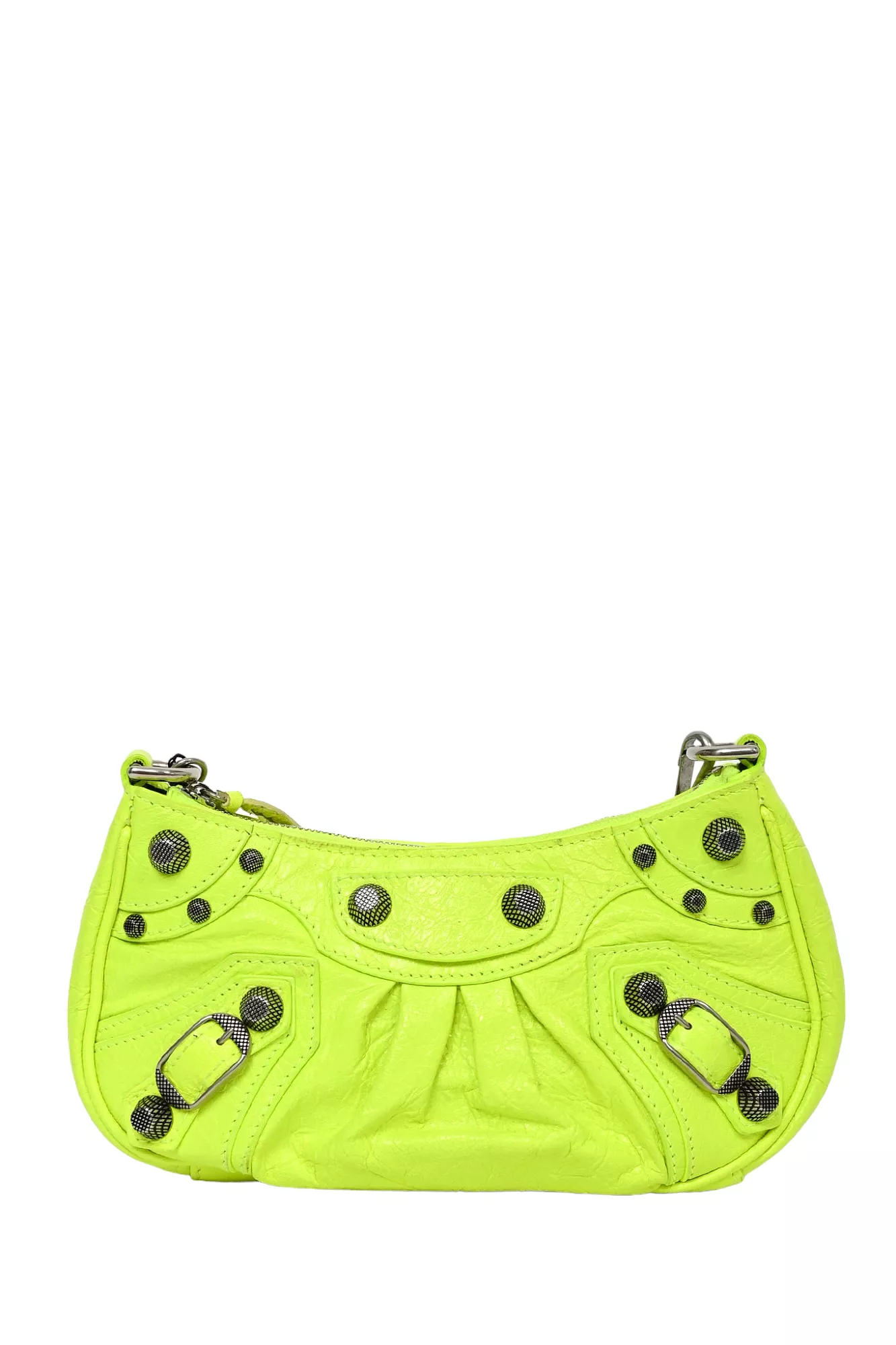 Balenciaga Neon Yellow Leather 'Le Cagole' Mini Chain Bag