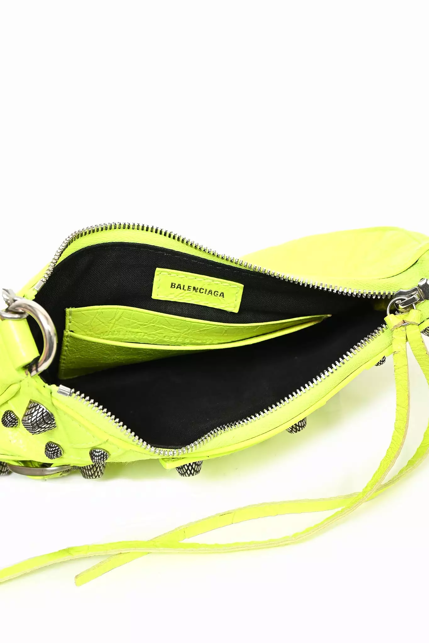 Balenciaga Neon Yellow Leather 'Le Cagole' Mini Chain Bag