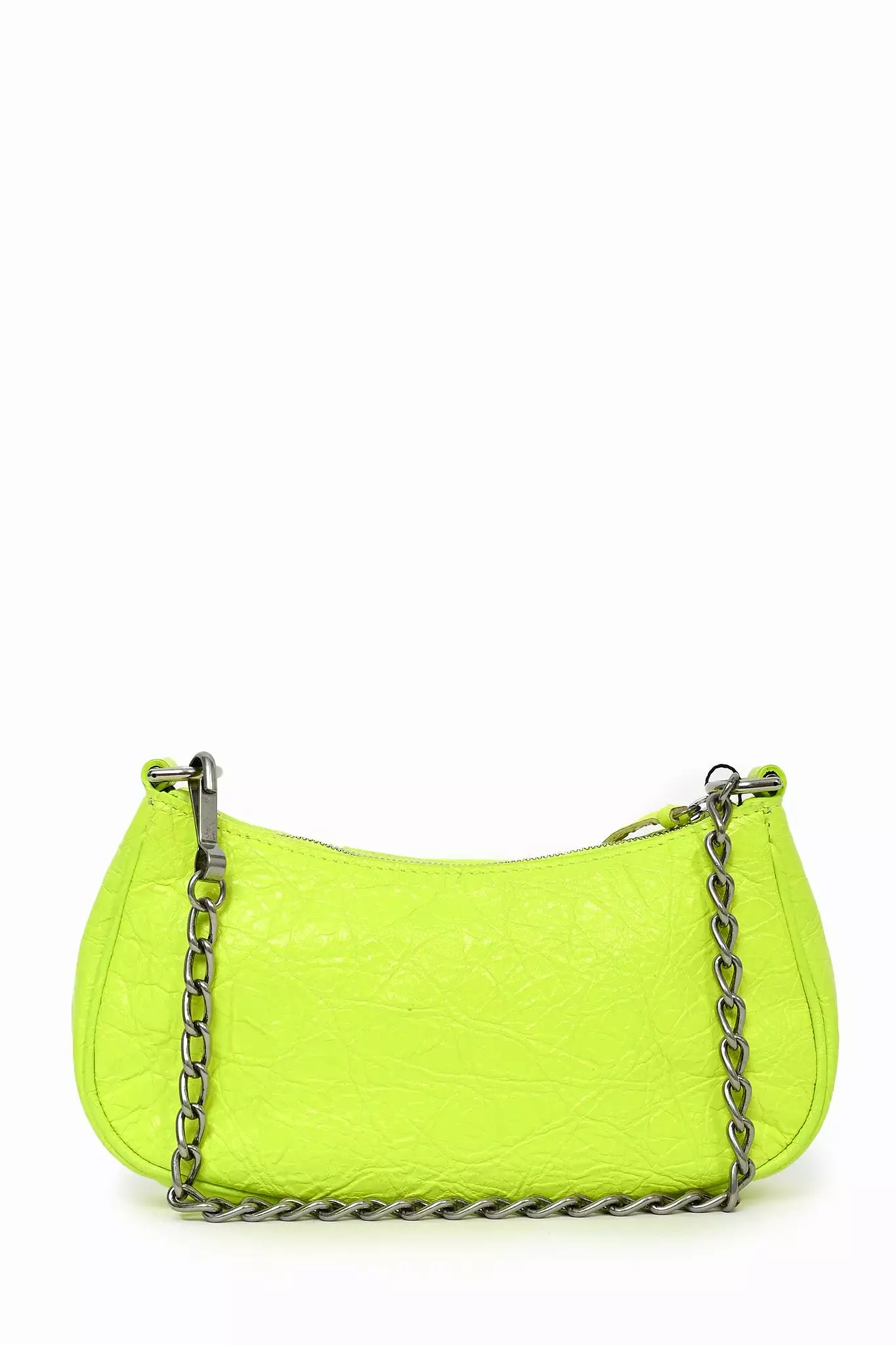 Balenciaga Neon Yellow Leather 'Le Cagole' Mini Chain Bag