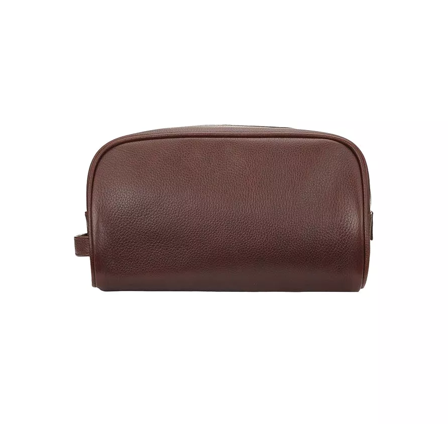 Barbour Leather Washbag