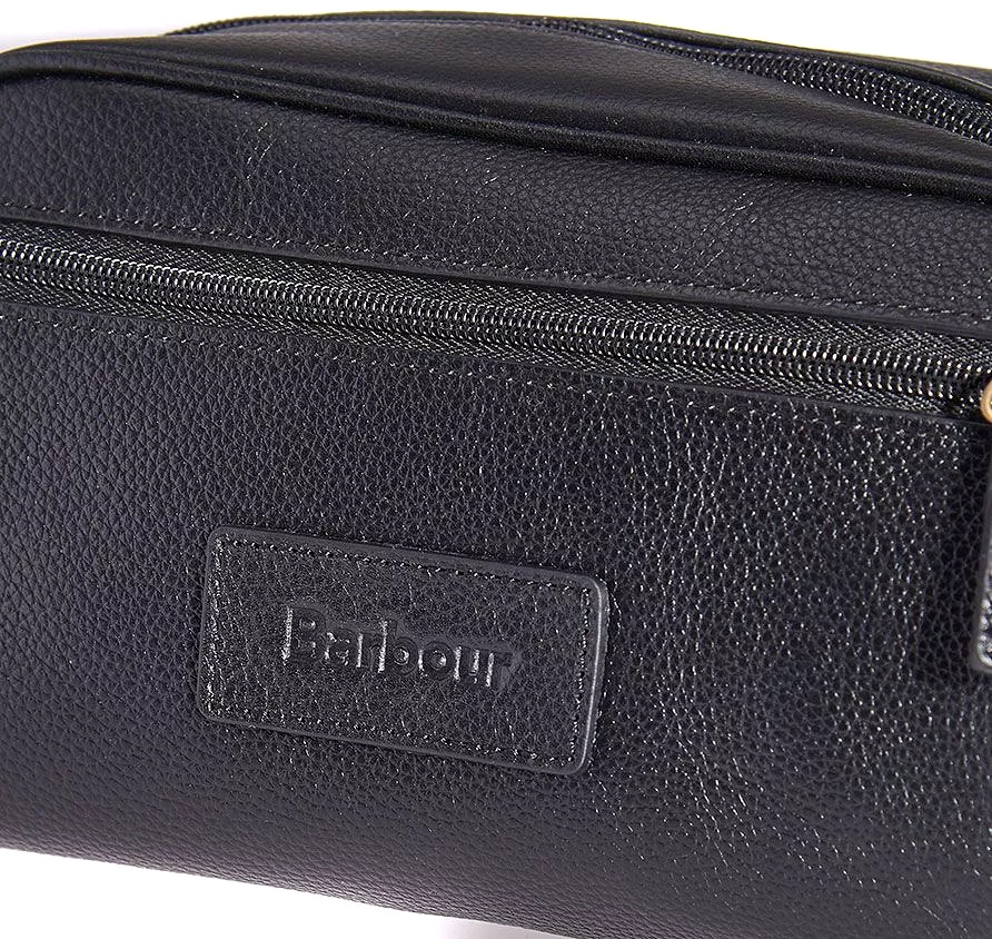 Barbour Leather Washbag