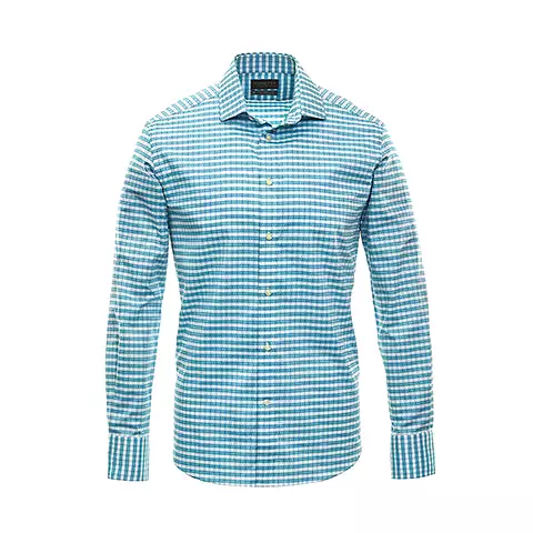 Big & Tall Mint Check Performance Sport Shirt