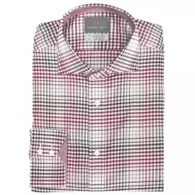 Big & Tall Wine Check Button Down Sport Shirt