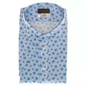 Blue Print Short Sleeve Sport Shirt