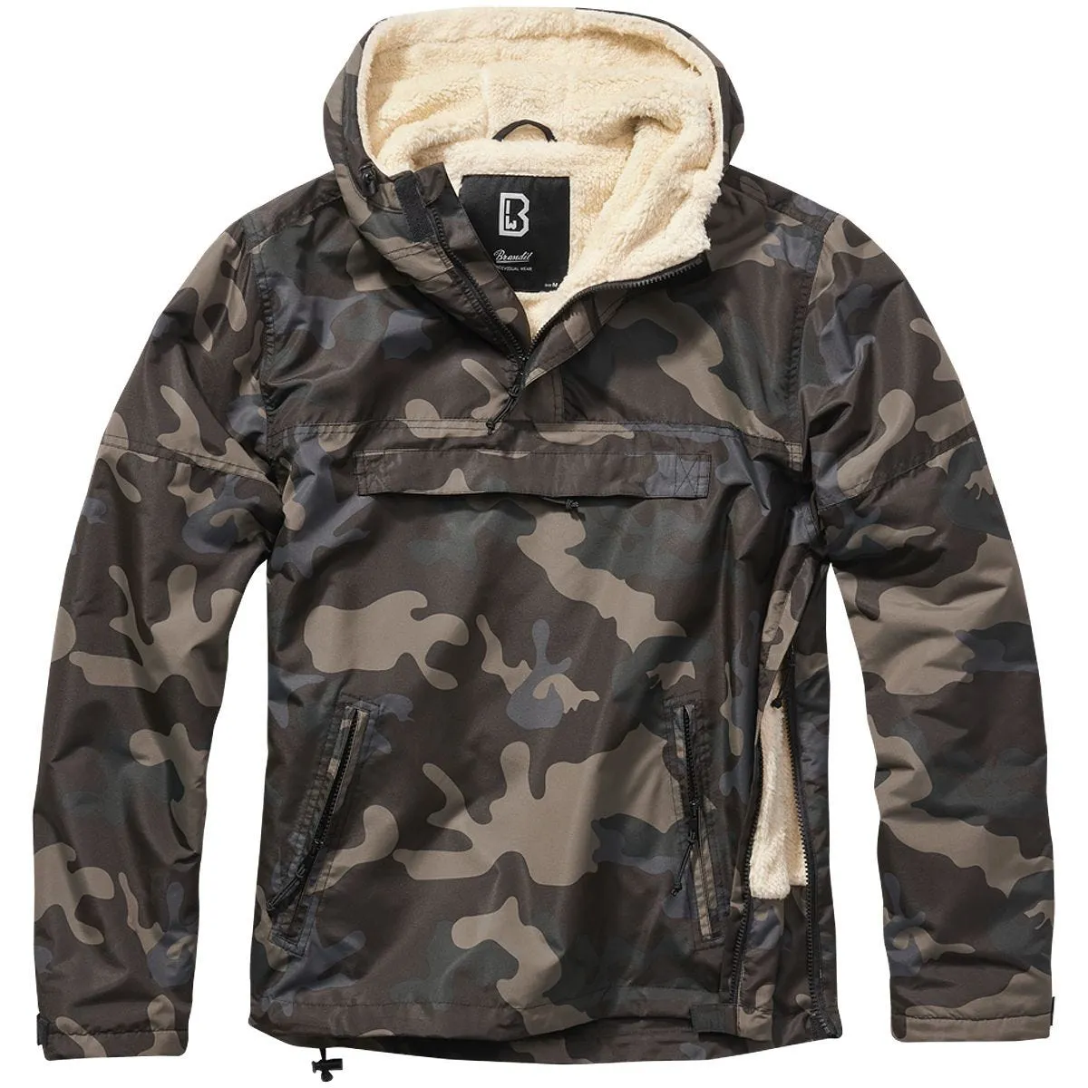 Brandit Windbreaker Sherpa Jacket Dark Camo