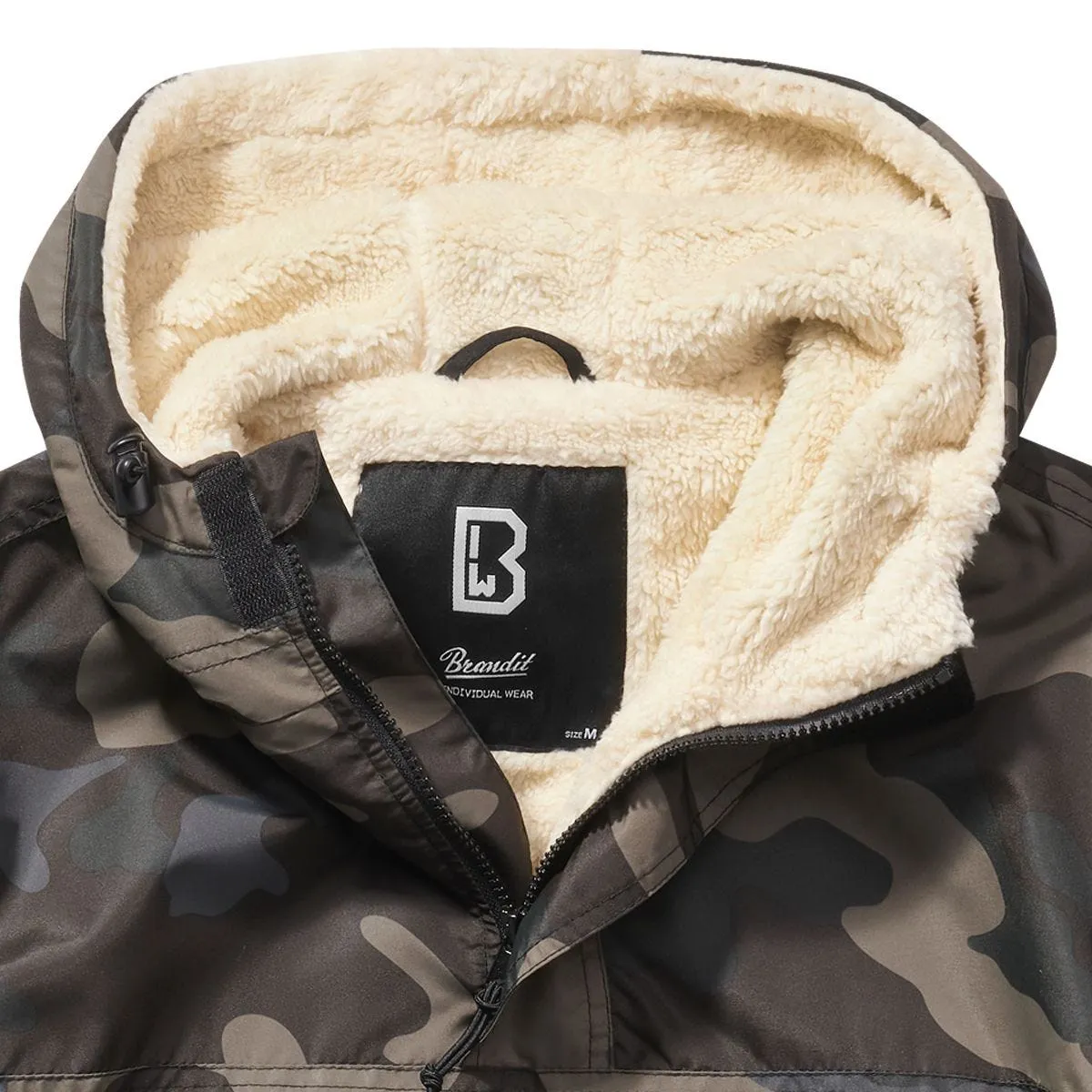 Brandit Windbreaker Sherpa Jacket Dark Camo