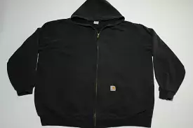 Carhartt K122 BLK Black Zip Up Construction Hoodie Sweatshirt