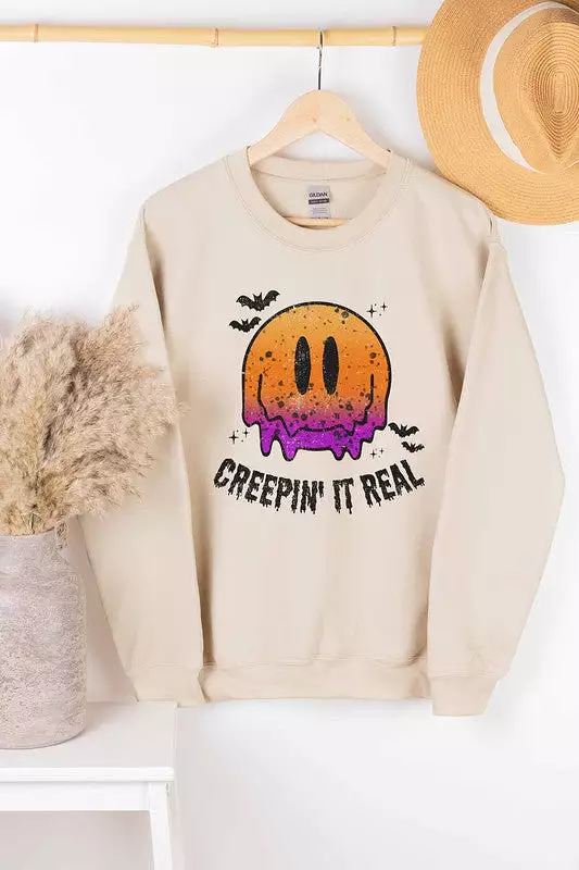 CREEPIN' IT REAL SWEATSHIRT PLUS SIZE