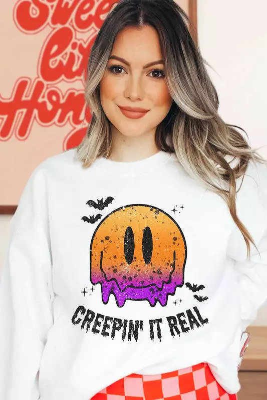 CREEPIN' IT REAL SWEATSHIRT PLUS SIZE