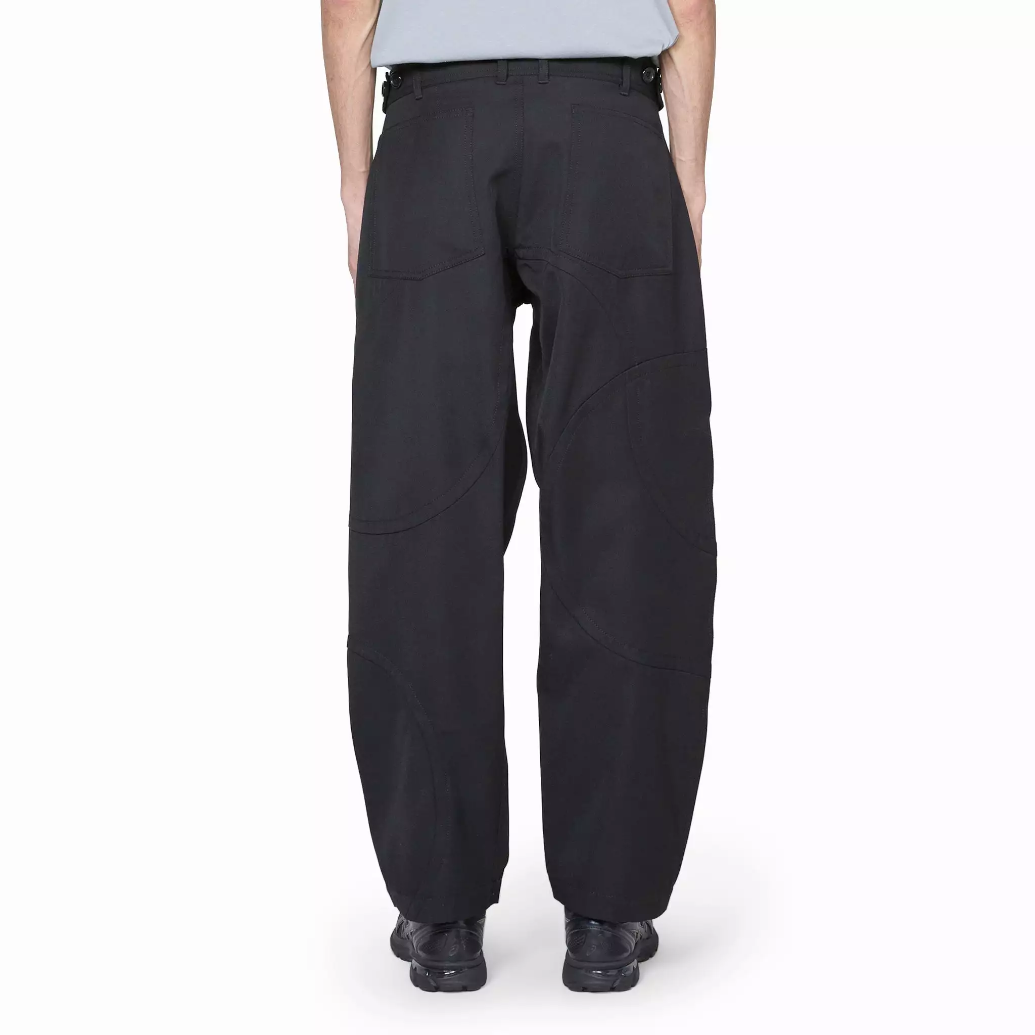 Curve Panelled Pant Black