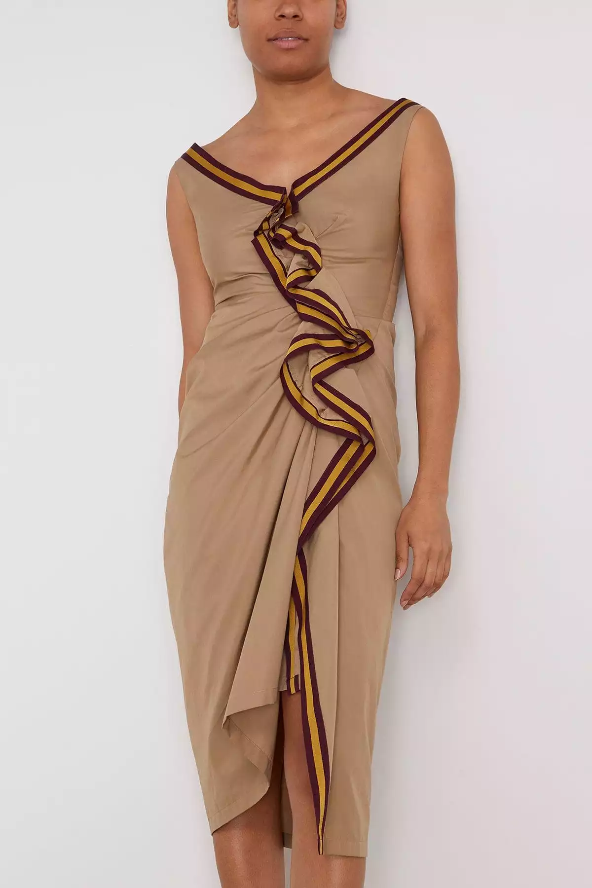 Dinari Tape Dress in Beige