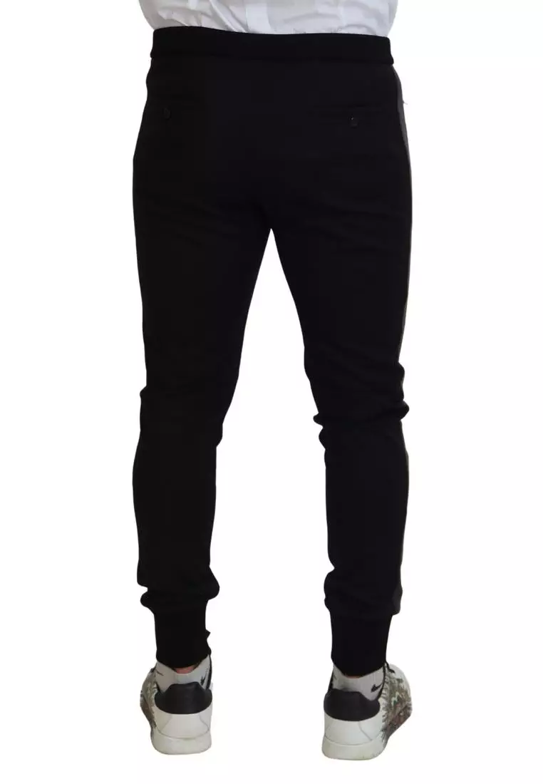 Dolce & Gabbana Dolce & Gabbana Wool Horseshoe Jogger Pants