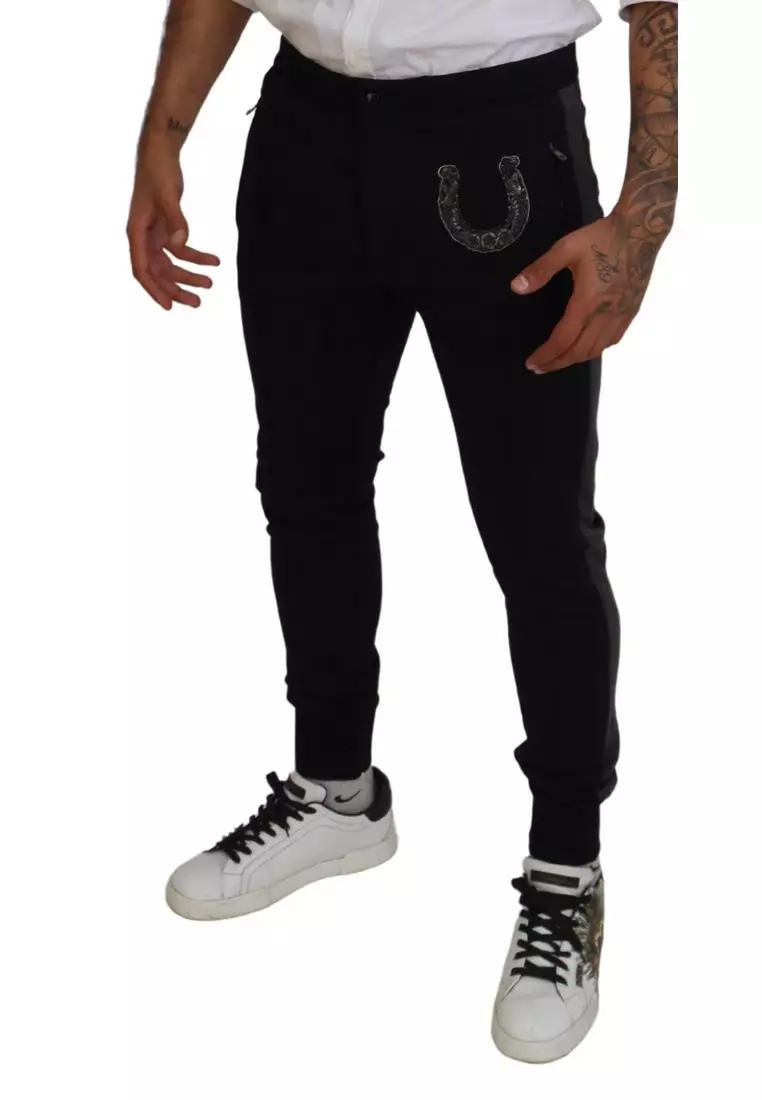 Dolce & Gabbana Dolce & Gabbana Wool Horseshoe Jogger Pants