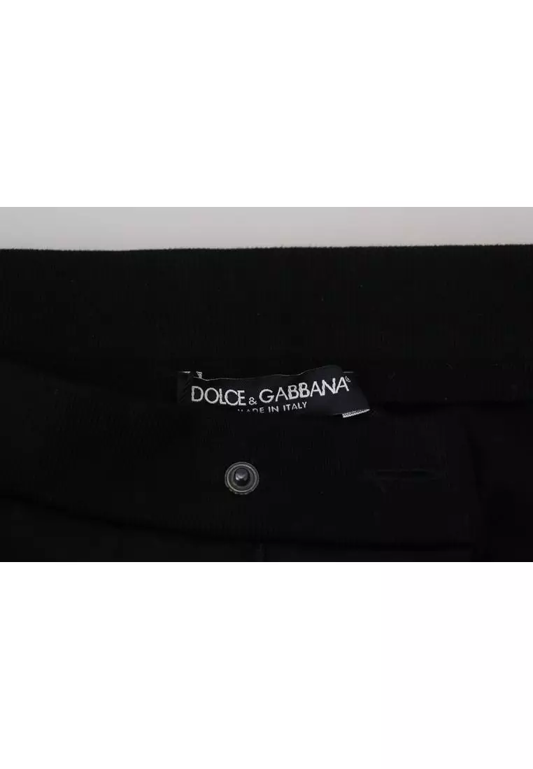 Dolce & Gabbana Dolce & Gabbana Wool Horseshoe Jogger Pants