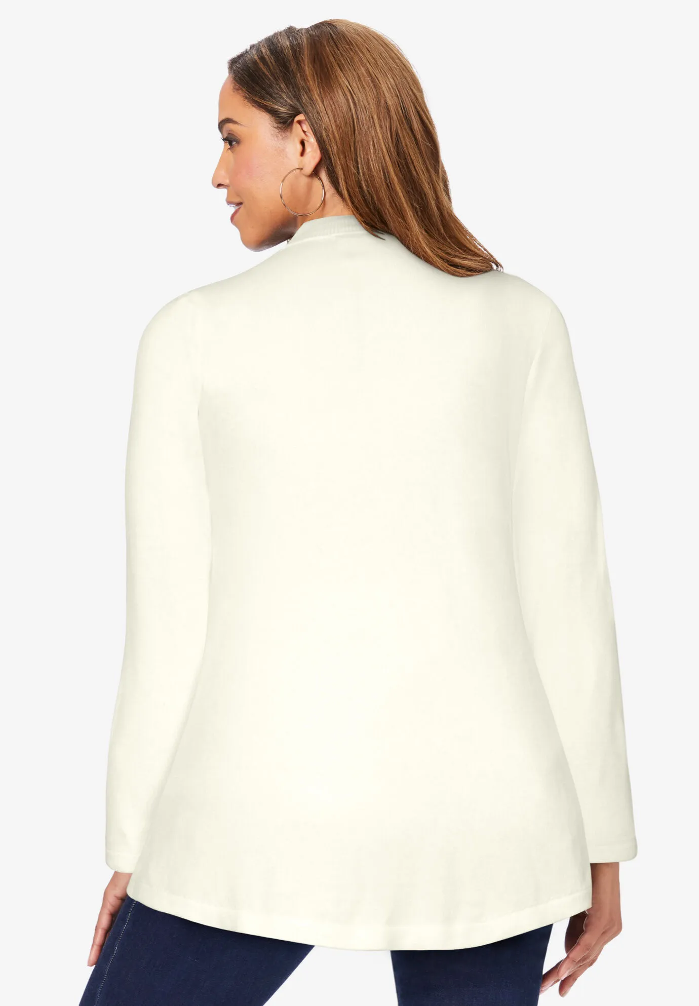 Gold Button Mockneck Sweater