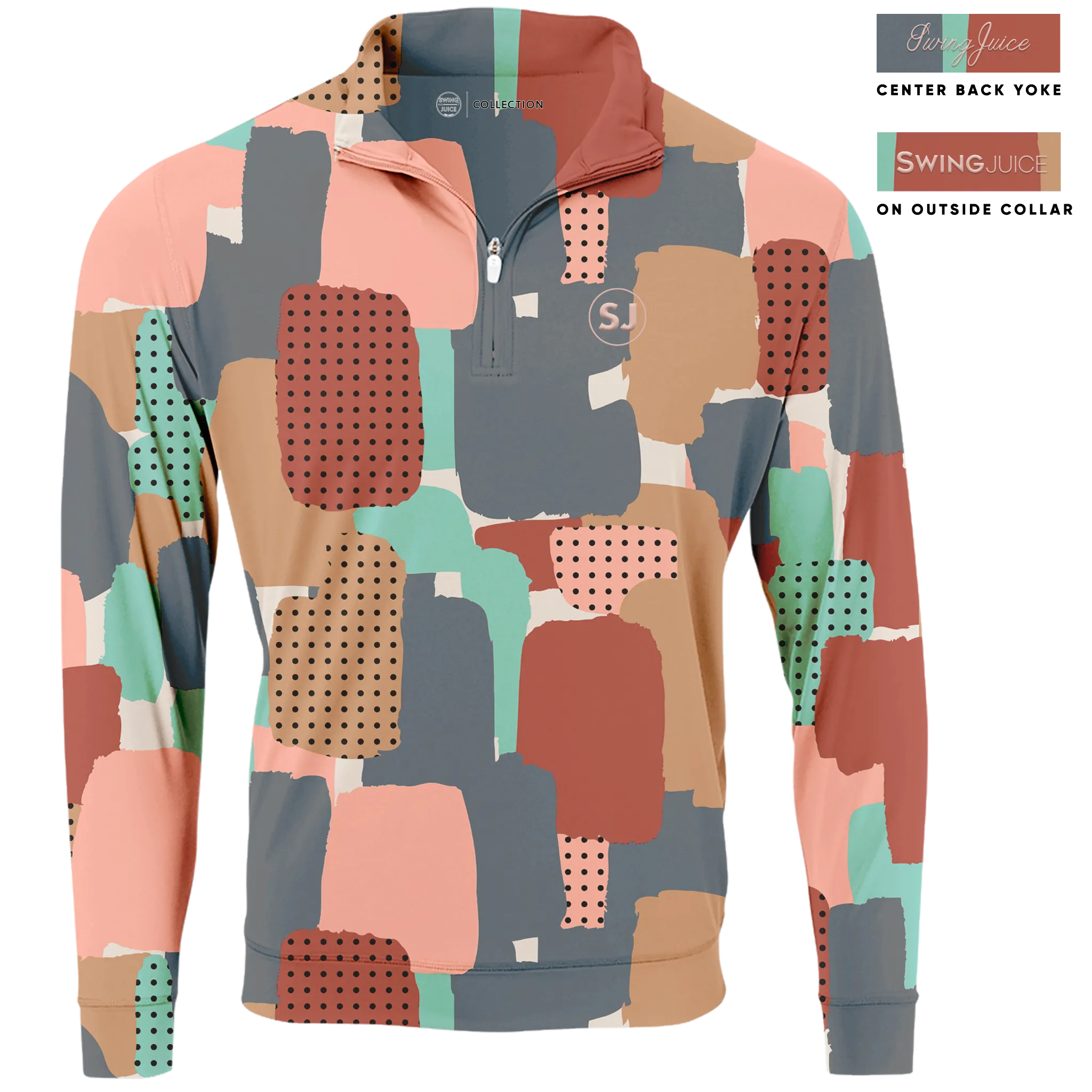 Golf Abstract Camo Men's Quarter Zip