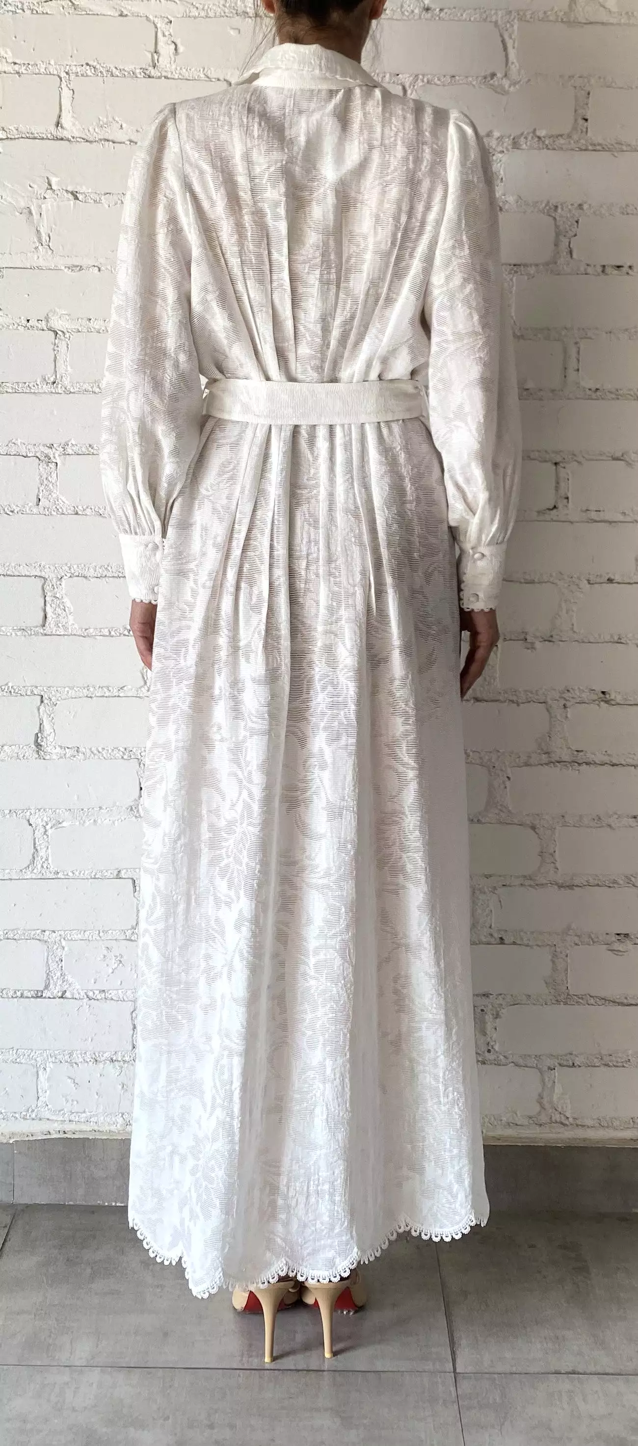 Hemant and Nandita - Ilara Long Shirt Dress - White