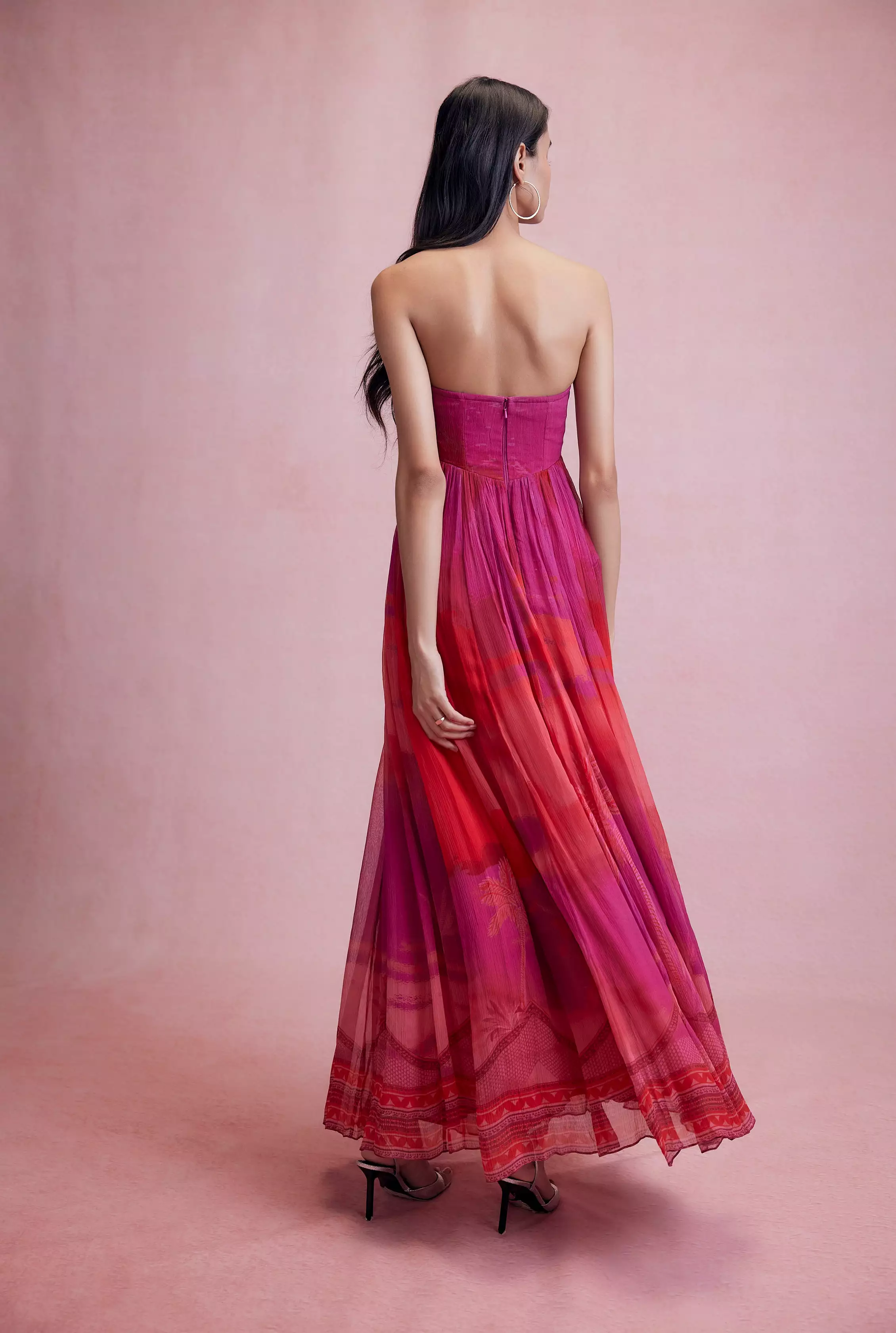 Hemant and Nandita - Soma Long Dress - Multicolor