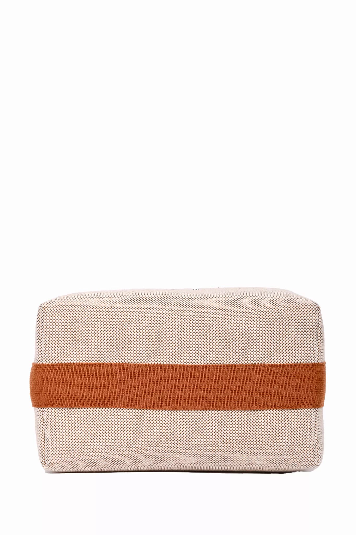 Hermes Brown Canvas 'Bride A Brac Cabriole' GM Toiletry Bag