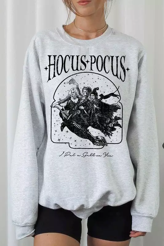 HOCUS POCUS HALLOWEEN GRAPHIC SWEATSHIRT PLUS SIZE