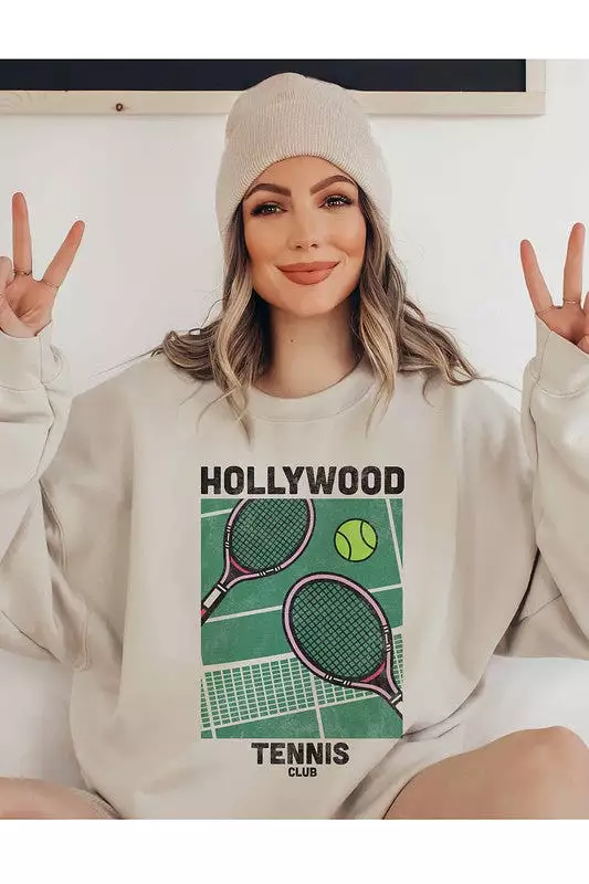 HOLLYWOOD TENNIS CLUB SWEATSHIRT PLUS SIZE