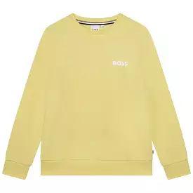 Hugo Boss Boys Fleece Logo Sweatshirt _Yellow J25O43-528