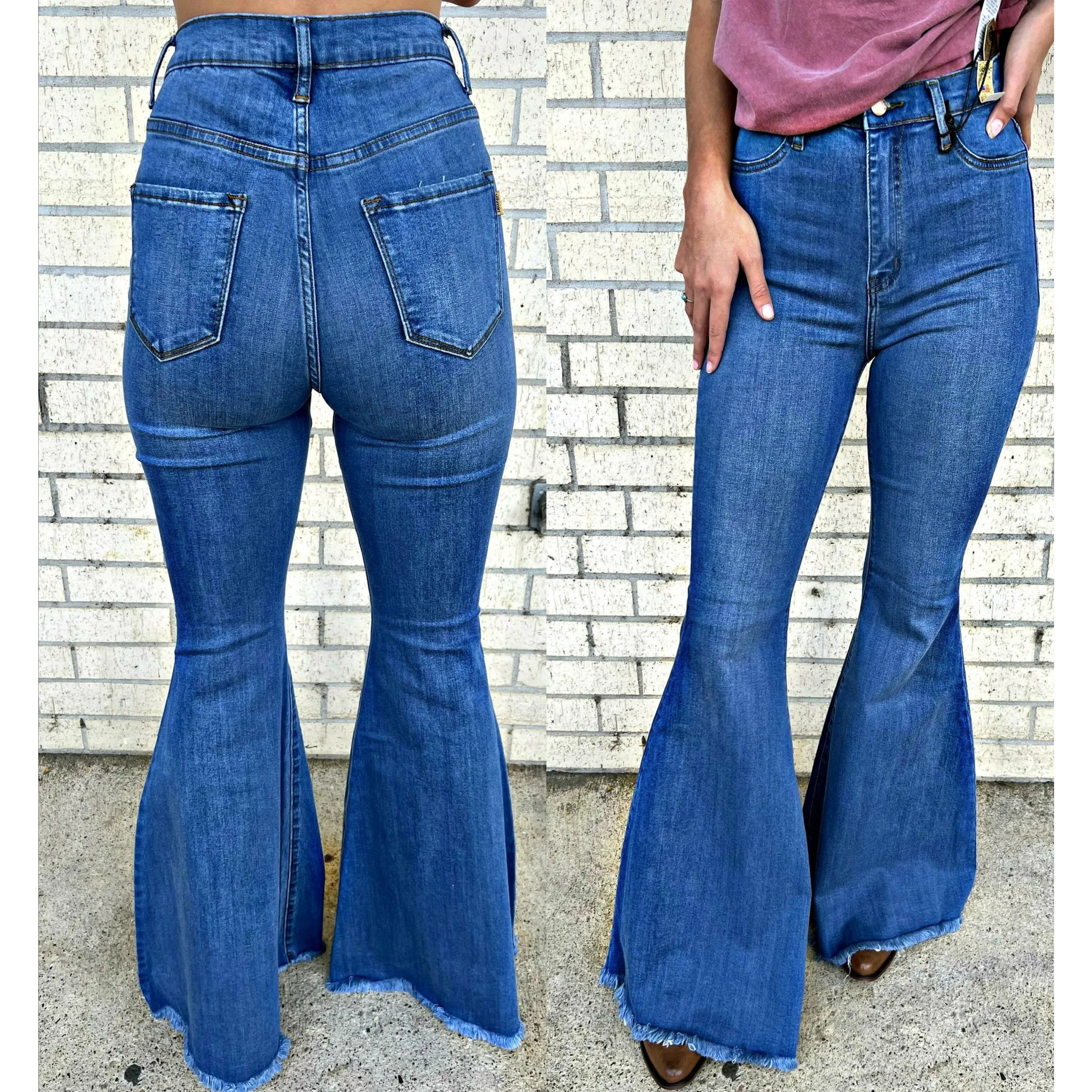 It's a Vibe Blue Flare Jeans (no holes)