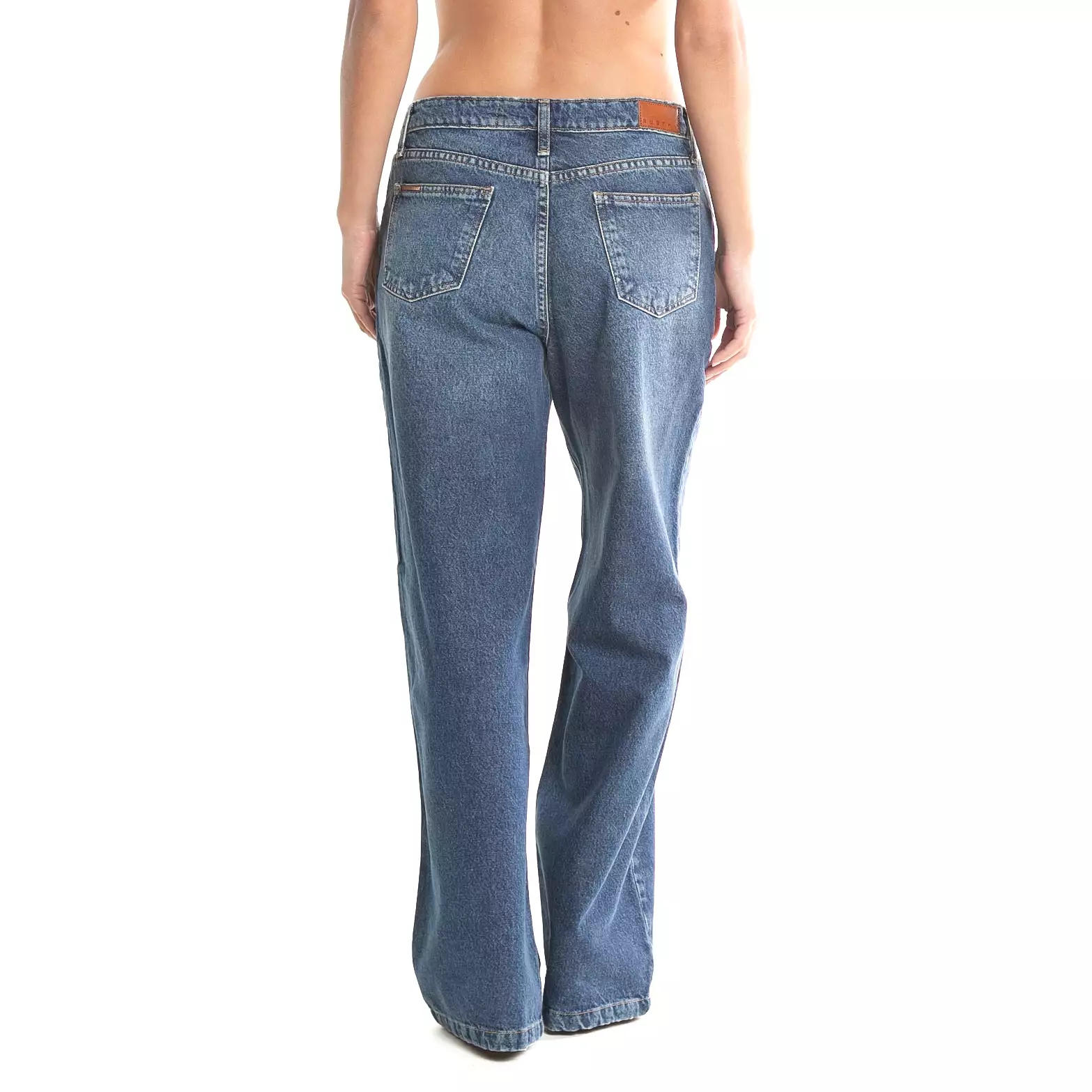 Jean Rusty Low Rise Wide Leg Ripped Denim Jean Ld Blue