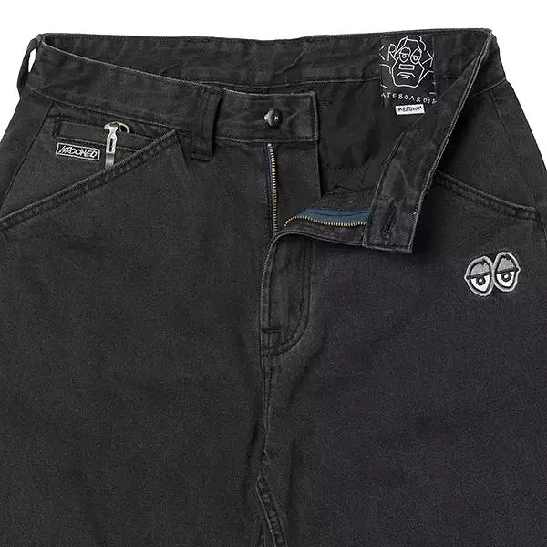 KROOKED EYES DENIM TWILL PANT BLACK