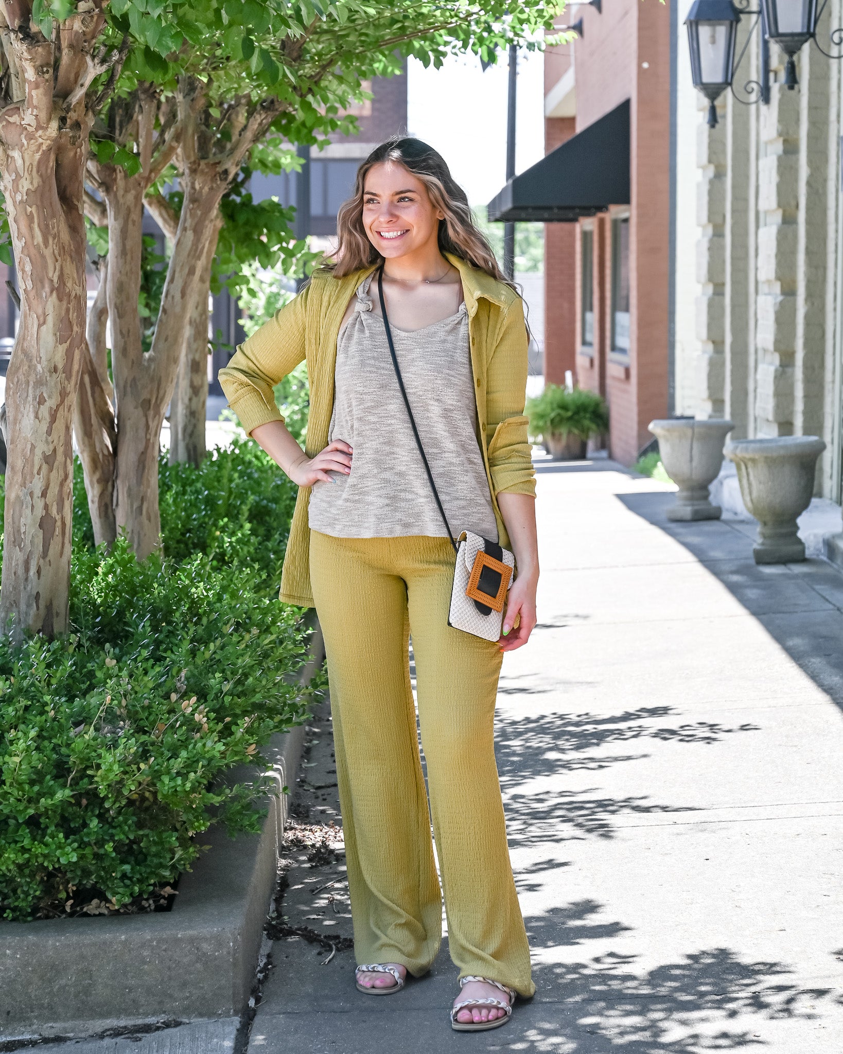 Lemongrass Textured Pants