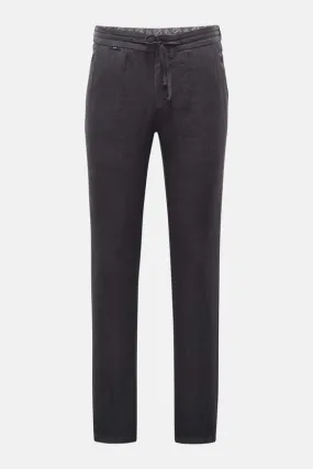 Linen Jogger Pants - Charcoal