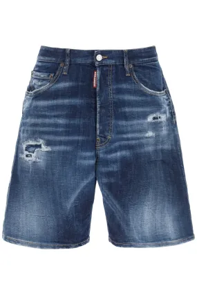 Loose Shorts In Used Denim