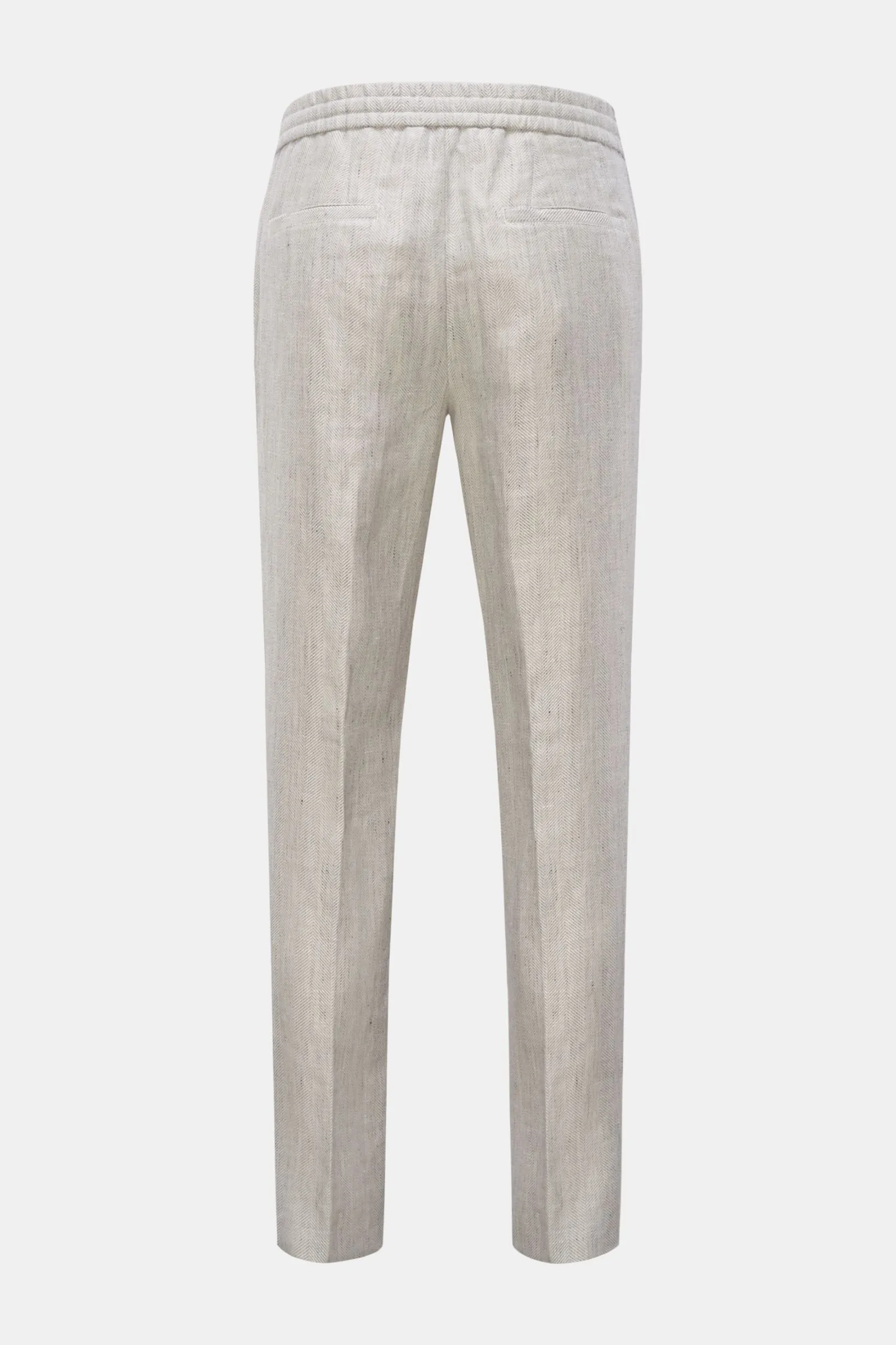 MARCO PESCAROLO jogger pants 'Chiaia' light grey patterned