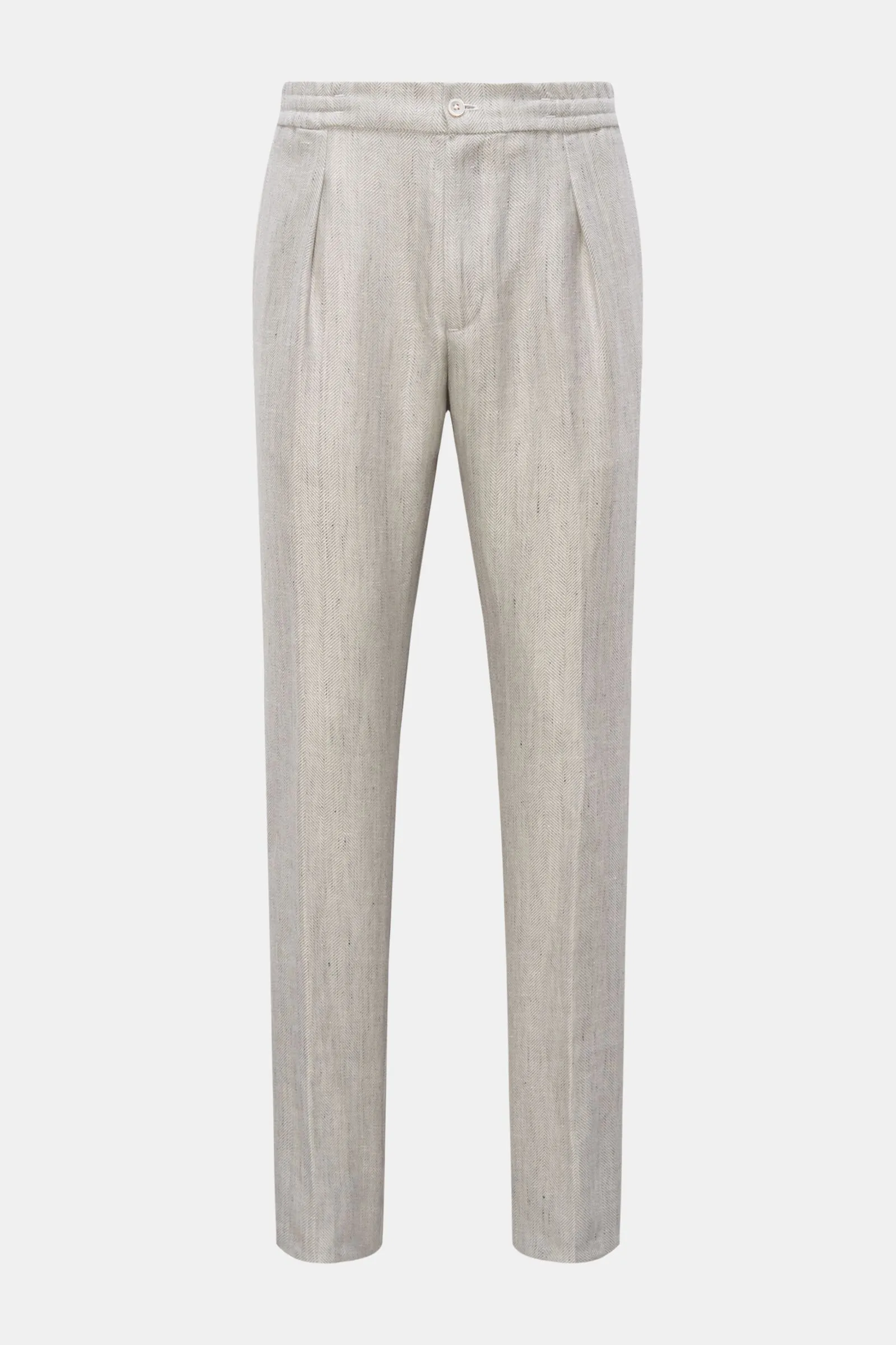 MARCO PESCAROLO jogger pants 'Chiaia' light grey patterned