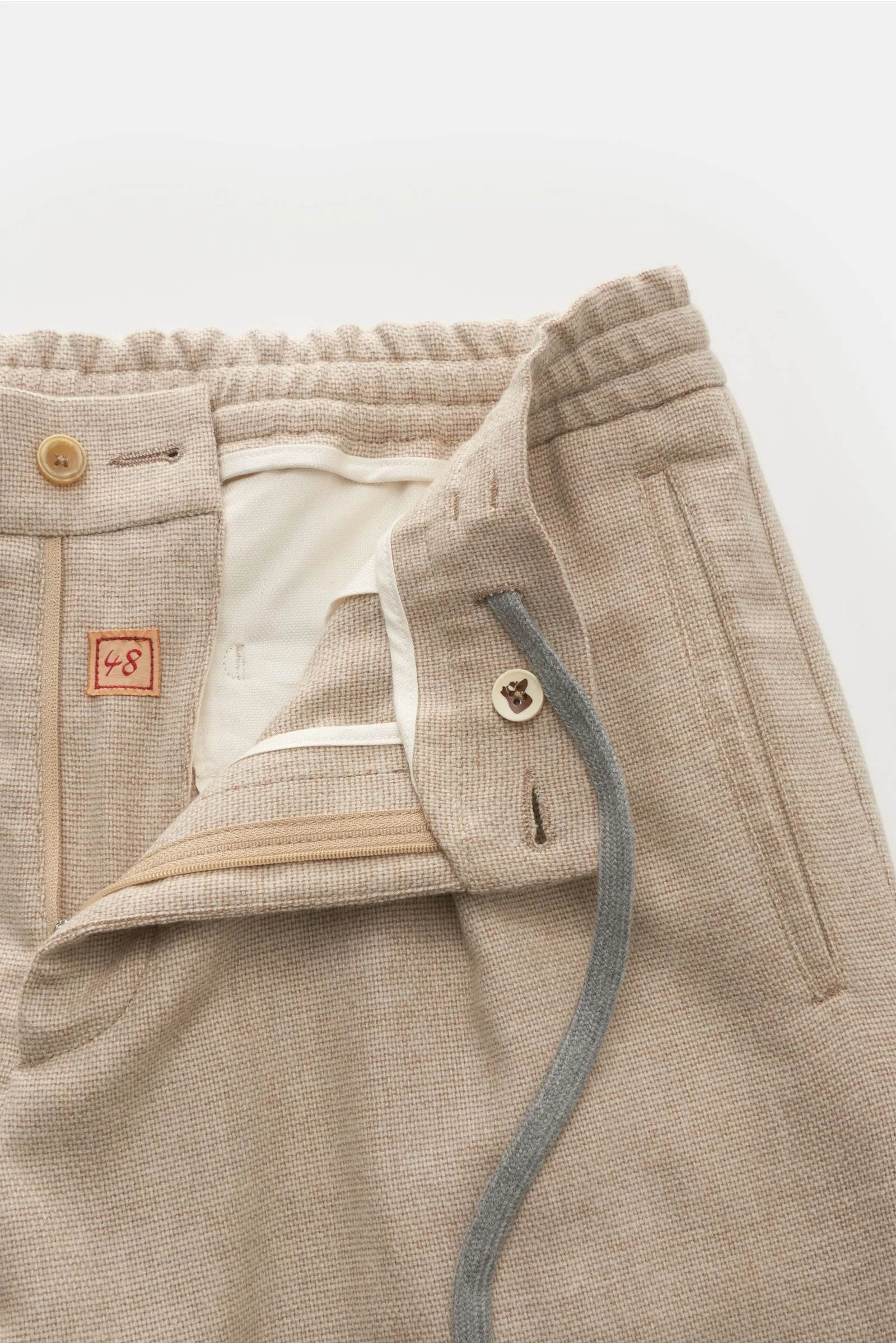 MARCO PESCAROLO wool jogger pants 'Chiaia' beige