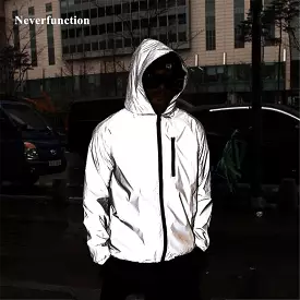 Men's Full Reflective Windbreaker Waterproof Jacket