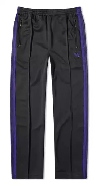 Needles Narrow Track Pant Charcoal/Purple